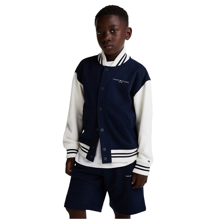 Bomber oversize con righe da bambino Tommy Hilfiger | THKS0KS00624C1GX